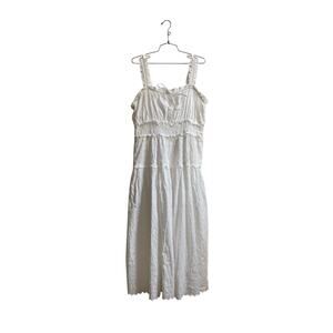 Gap x Doen Eyelet White Midi Dress